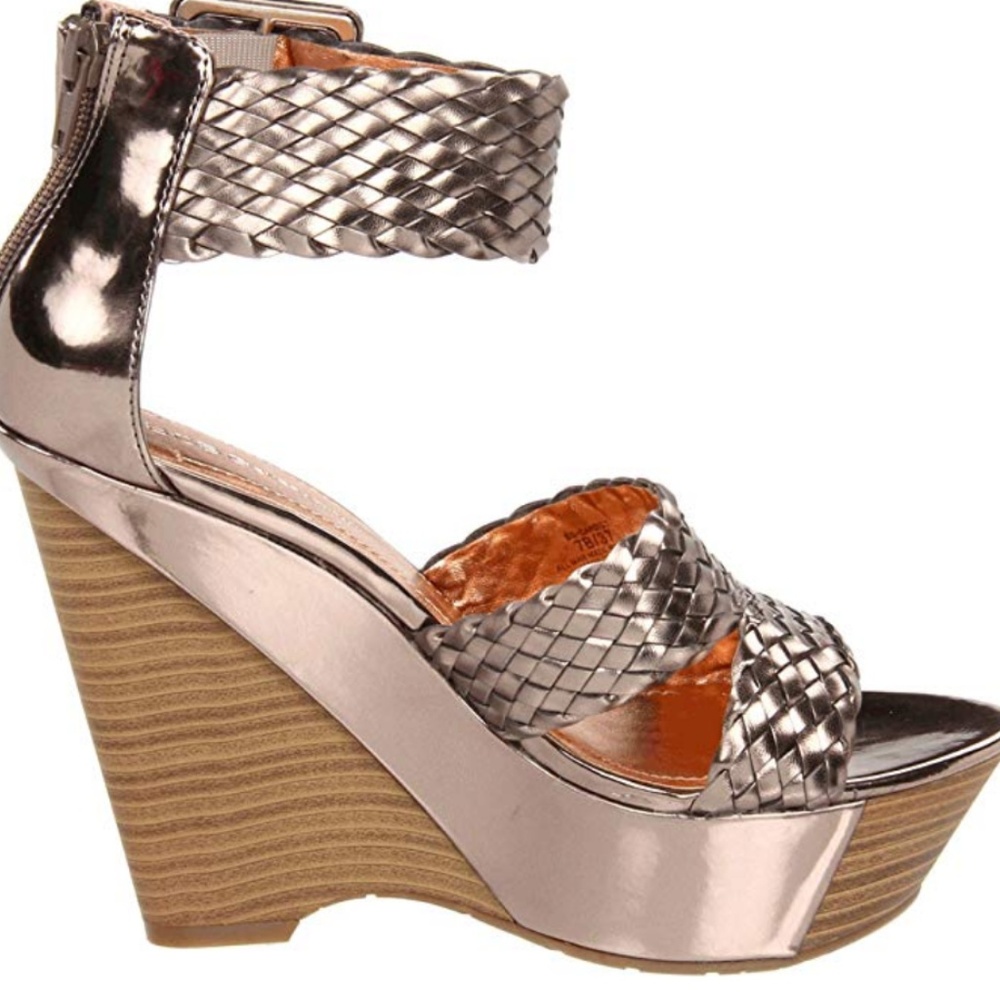 BCBGeneration- Candiss Braided Ankle Strap Wedges